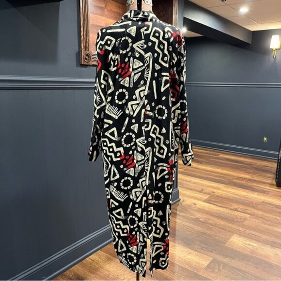 Vintage 1980's Forenza Oversized Longline Duster Jacket Kimono Topper - Picture 3 of 15